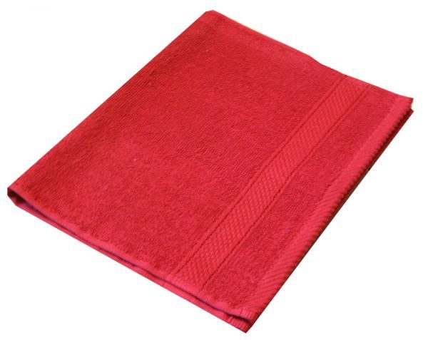 Törölköző, pamut, 50x100 cm, bordó