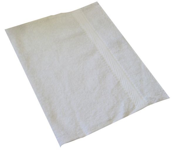 Törölköző, pamut, 50x100 cm, fehér