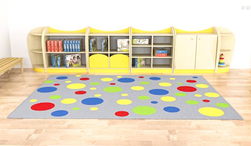 Pöttyös szőnyeg Világosszürke 200x280 cm