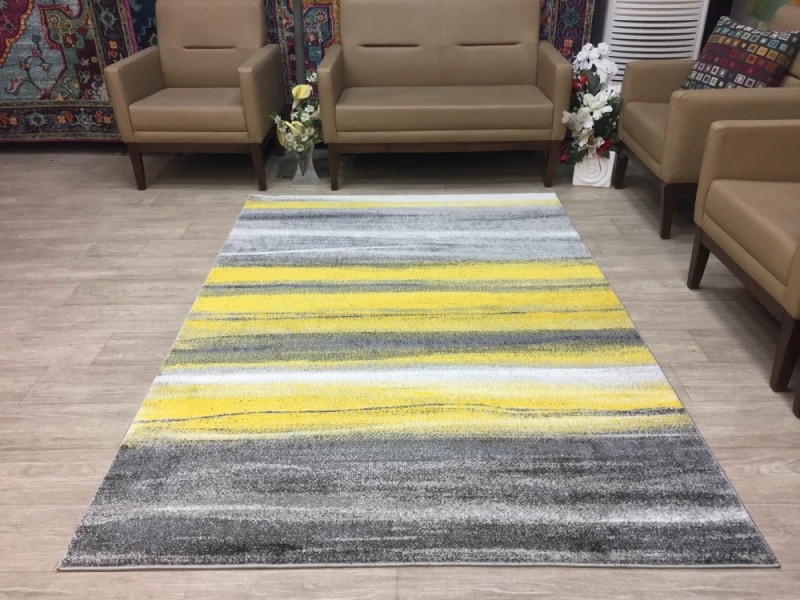 Sárga csíkos szőnyeg 80x150 cm