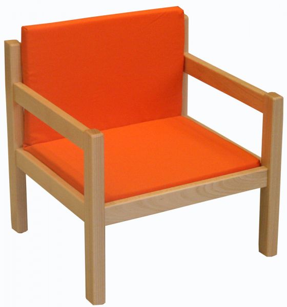 Lili fotel - narancs szivaccsal - gyerekeknek