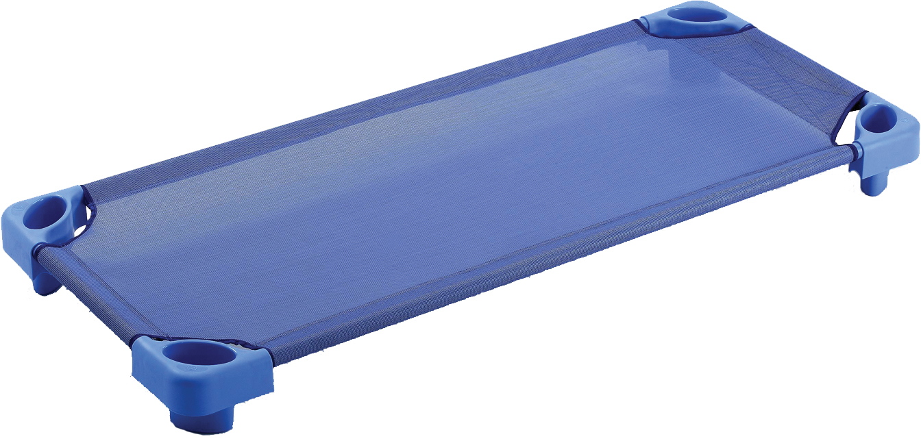 Magasított Óvodai Fektetőágy, kék - 133x58x15 cm