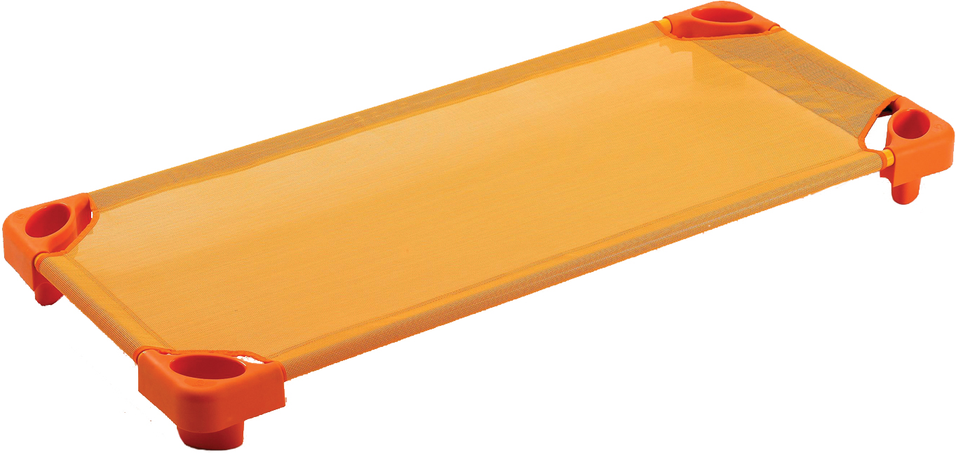 Magasított Óvodai Fektetőágy, narancs - 133x58x15 cm