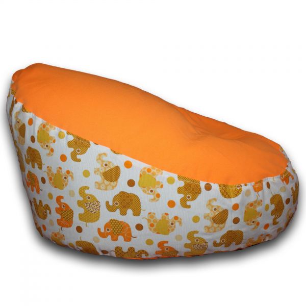 Puhasarok Baba Babzsákfotel - Narancs, mintás 9 hó+