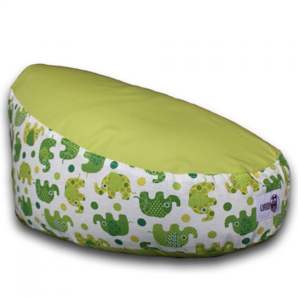 Puhasarok Baba Babzsákfotel - Zöld, mintás 9 hó+