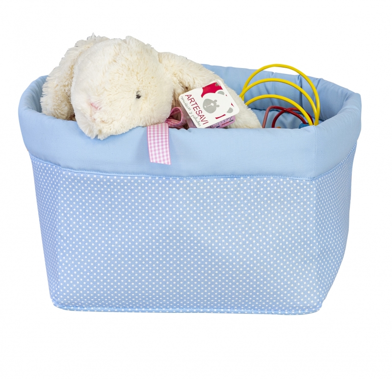 Textil tárolódoboz I. kék