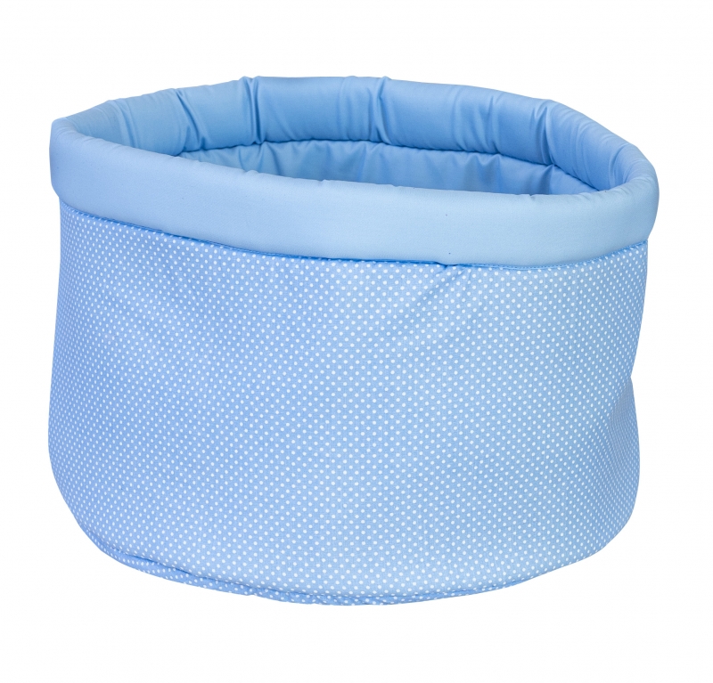 Textil tárolódoboz II. - köralakú, kék