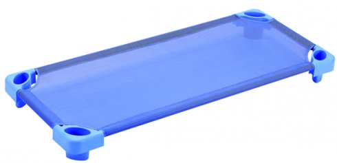 Nagy óvodai fektetőágy, kék - 144x58x12 cm