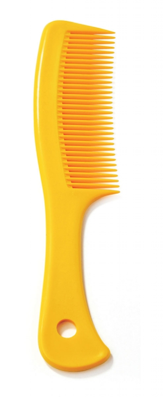 Felakasztható gyerek fésű, sárga