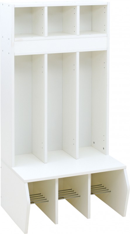 Bambi gyereköltözőszekrény - 3 személyes - fehér díszítéssel