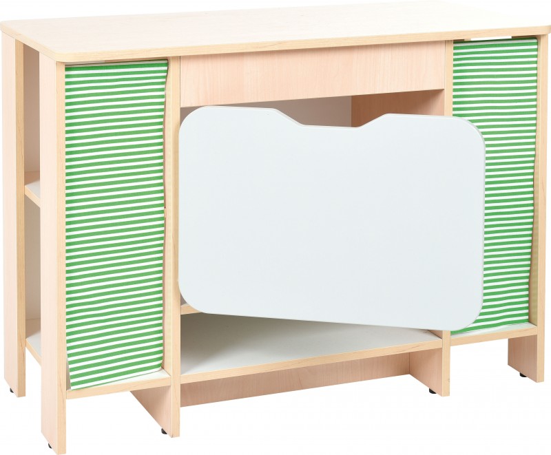 Judit két szélén nyitott, középen ajtós, polcos konyhaszekrény - juhar