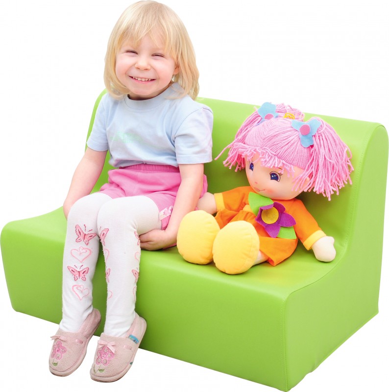 Szivacs kanapé, üm.: 20 cm, világoszöld