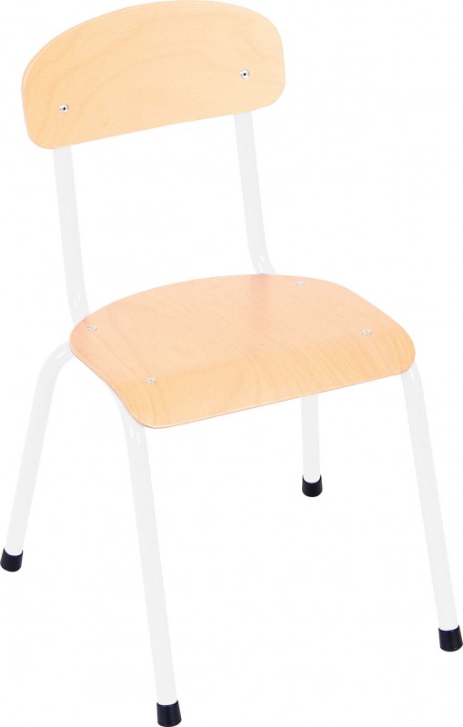 Csővázas gyerekszék 31 cm-es ülésmagassággal - fehér