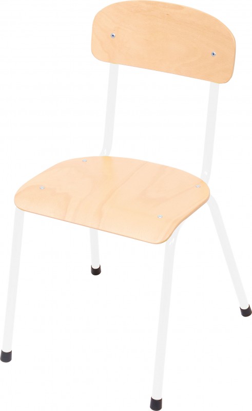 Csővázas gyerekszék 35 cm-es ülésmagassággal - fehér