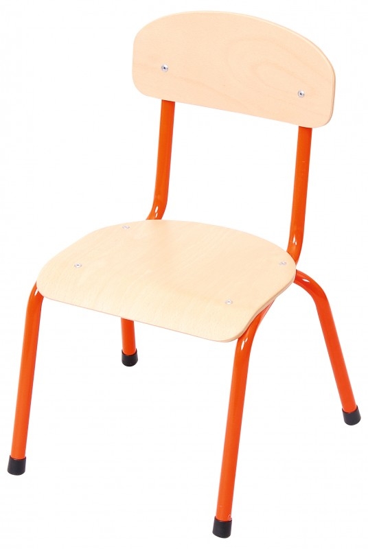 Csővázas gyerekszék 35 cm-es ülésmagassággal - narancs