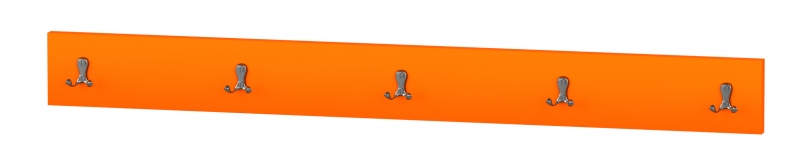 Fali fogas - 5 db kétágú akasztóval, 10 személyes - narancs