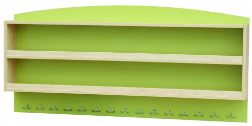 Törölköző- és fogmosópohártartó, 30 személyes, 150x18x59 cm, juhar-zöld