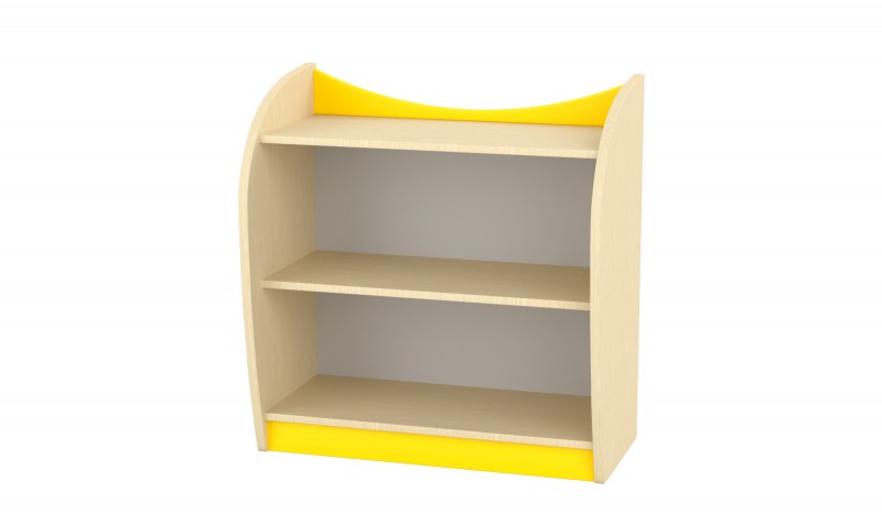 Marci íves kisszekrény, polcos, nyitott, juhar-sárga, 82x38x86 cm