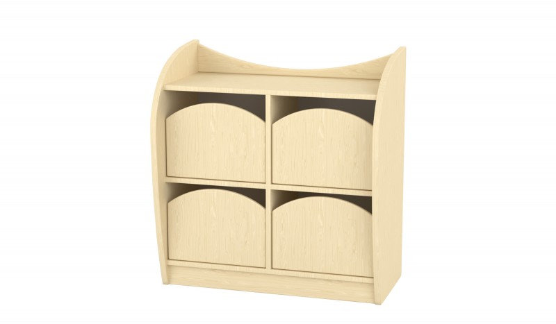 Marci íves kisszekrény - 4 fiókos, juhar, 82x38x86 cm