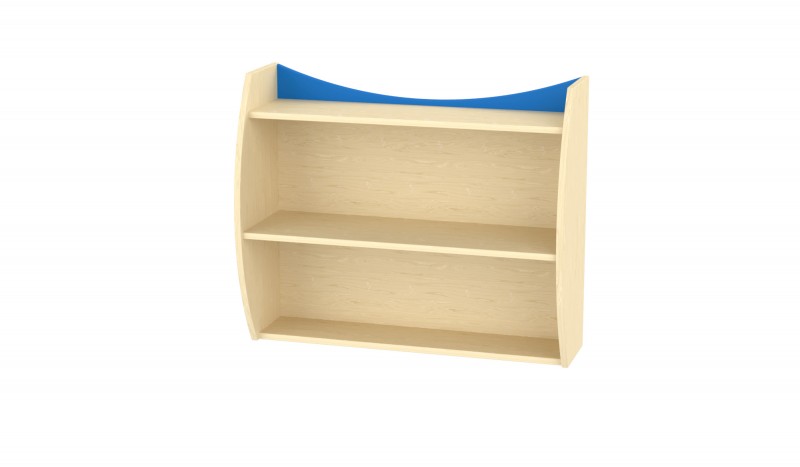 Marci íves falipolc, juhar- kék 90x32/20x75 cm