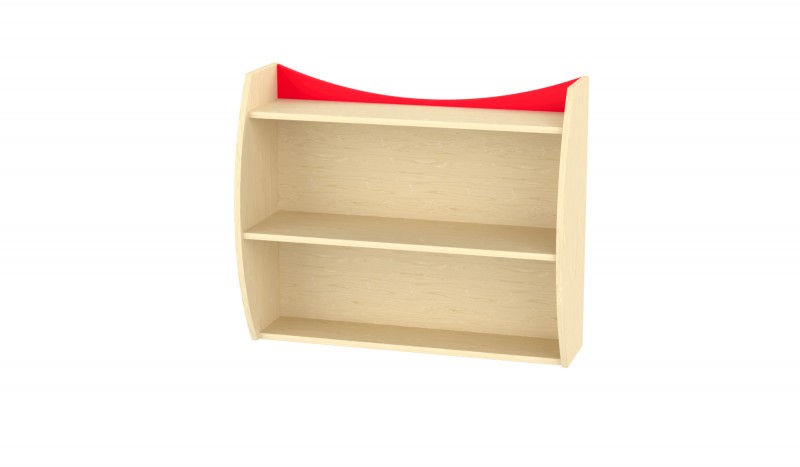 Marci íves falipolc, juhar-piros 90x32/20x75 cm