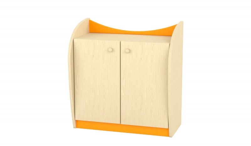 Marci 2 ajtós kisszekrény, juhar-narancs