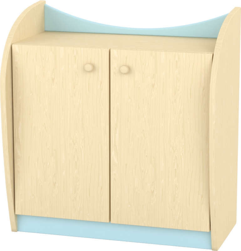 Marci 2 ajtós kisszekrény, juhar-pasztellkék