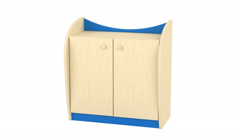 Marci 2 ajtós kisszekrény, juhar-kék