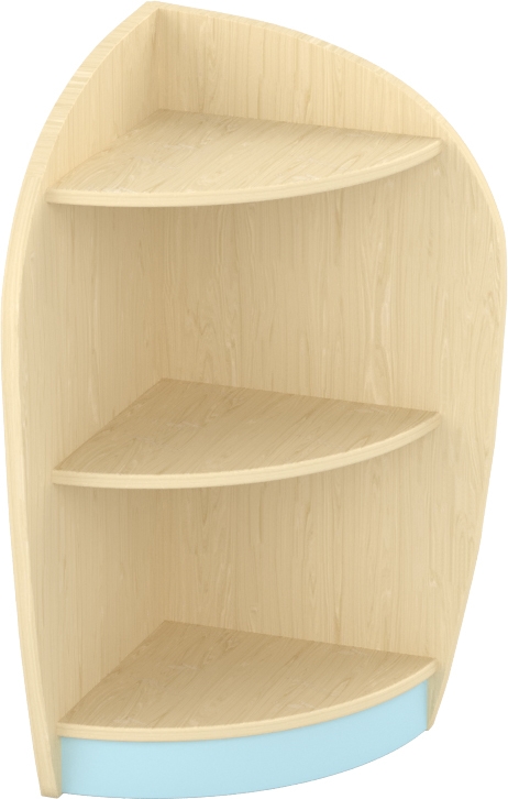 Marci íves elem, juhar-pasztelkék, 44x44x86 cm