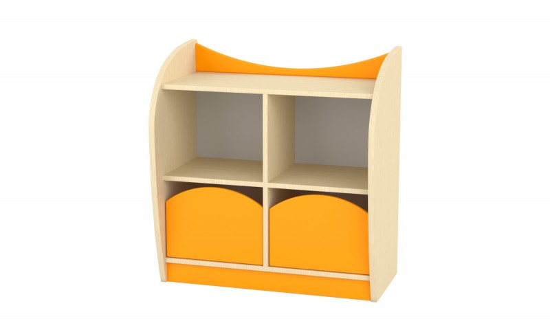 Marci kétfiókos kisszekrény, 82x38x86 cm narancs