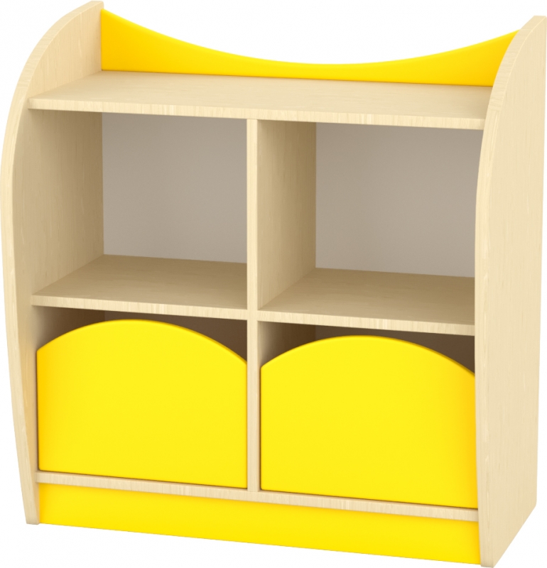 Marci kétfiókos kisszekrény, 82x38x86 cm sárga