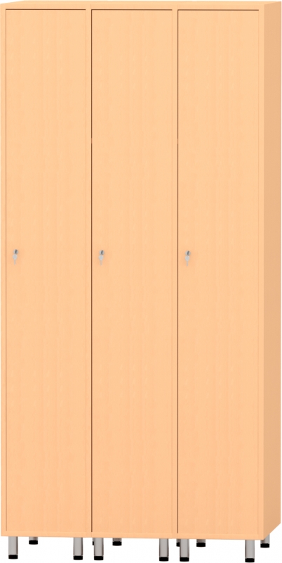 Felnőtt öltözőszekrény 3 személyes - bükk