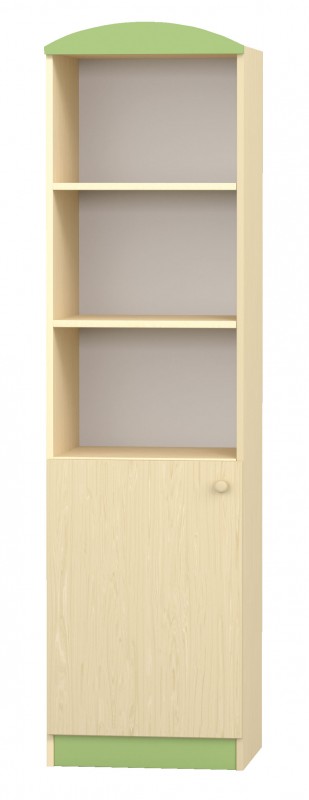 Flóra ajtós szekrény 160x40x38 cm, juhar-zöld