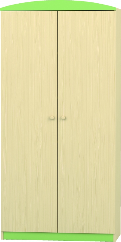 Flóra teleajtós szekrény 80x38x160 cm, juhar-zöld