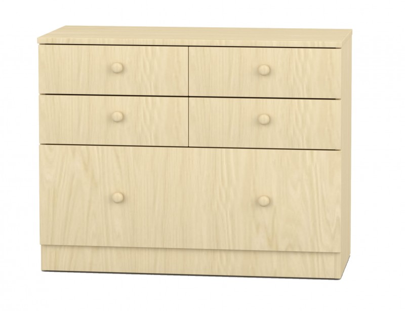 Flóra alacsony szekrény V. 5 fiókos, juhar