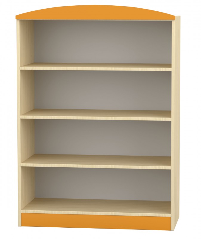 Flóra alacsony szekrény III. 90x40x127, juhar-narancs