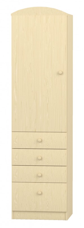 Flóra fiókos szekrény, 50x40x187 cm, juhar