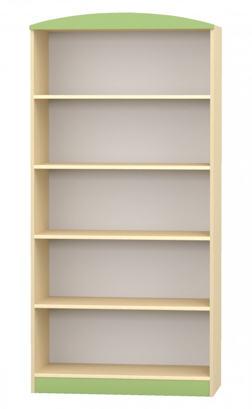 Flóra nyitott játéktároló, 90x40x187 cm, juhar-zöld