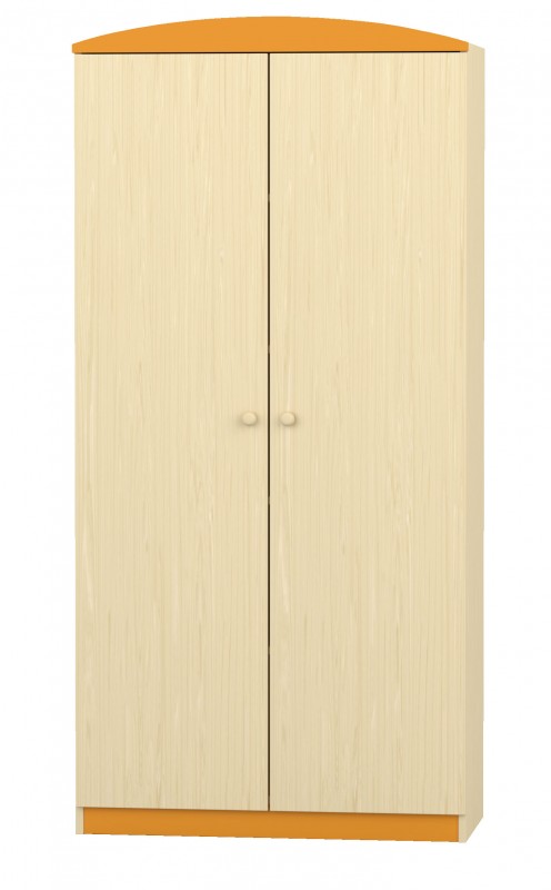 Flóra teleajtós szekrény, 90x40x187 cm, juhar-narancs