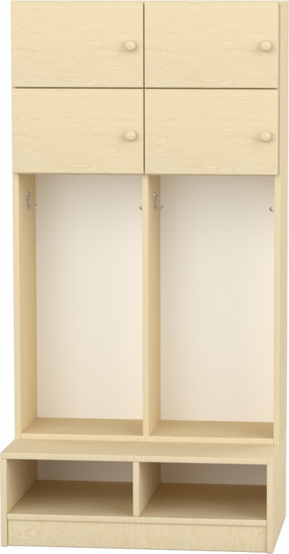 Flóra magas gyermeköltöző 4 személyes - 2 fakkos - 4 ajtós -polcos cipőtartóval