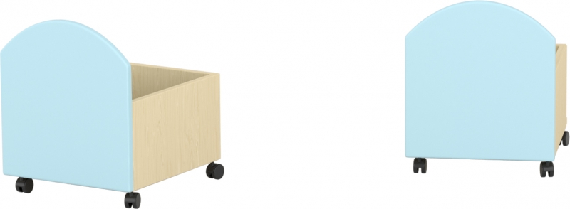 Komfort gurulós játéktároló -pasztellkék