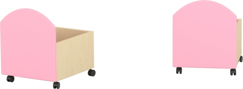 Komfort gurulós játéktároló -pasztell rózsaszín