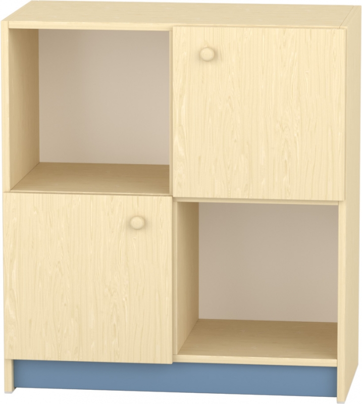 Komfort szekrény  II. - 4 fakkos- átlós ajtós acélkék