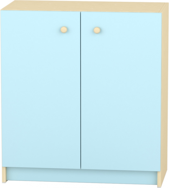 Komfort szekrény  II. - teliajtós, polcos pasztellkék