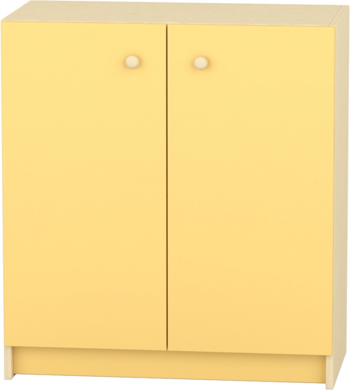 Komfort szekrény  II. - teliajtós, polcos -pasztellsárga