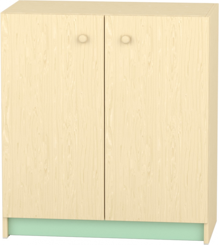 Komfort szekrény  II. - teliajtós, polcos pasztellzöld