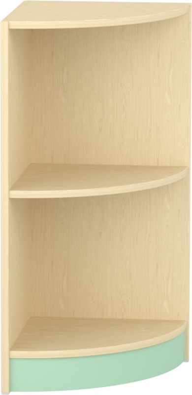 Komfort szekrény  II.-  íves oldalelem -pasztellzöld