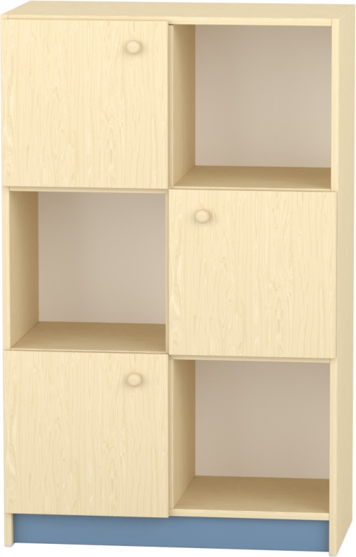 Komfort szekrény  III. - 6 fakkos -mozaik ajtós - acélkék