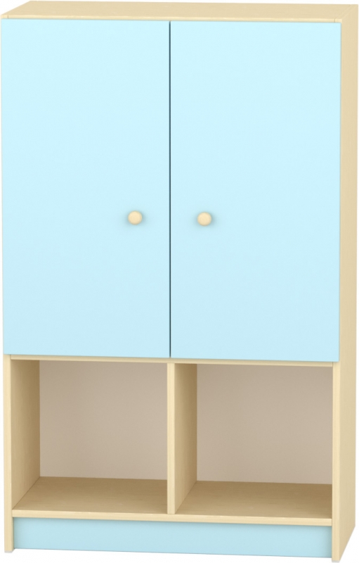 Komfort szekrény  III. - 2 fakkos -2 polcos ajtós - pasztellkék