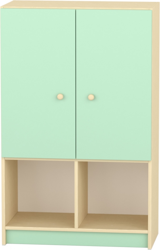 Komfort szekrény  III. - 2 fakkos -2 polcos ajtós - pasztellzöld